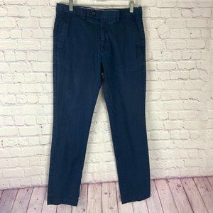TM Lewin Men's Strech Navy Blue Chinos. Size: 32R